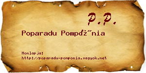 Poparadu Pompónia névjegykártya
